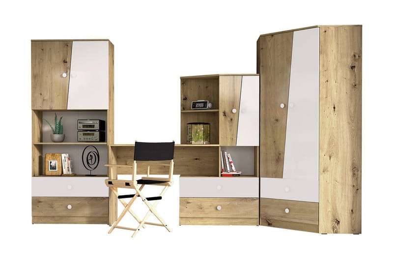 Möbelset för Kontor NERO - Natur/Vit - Möbler - Möbelset - Möbelset för kontor