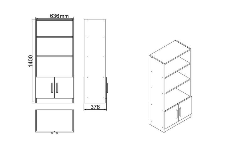 Sanjoan Möbelset Kontor - Teak/Antracit - Möbler - Möbelset - Möbelset för kontor