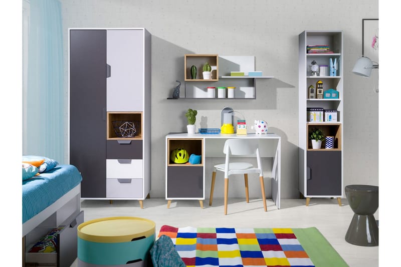 Sayuki Möbelset För Kontor, Vit/Grå