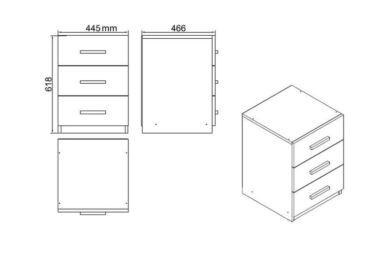 Valladbla Möbelset Kontor - Teak/Antracit - Möbler - Möbelset - Möbelset för kontor
