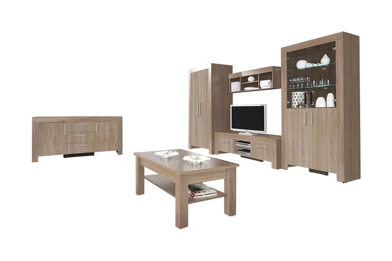 Cezar Vardagsrumsset - Beige/Brun - Möbler - Möbelset - Möbelset för vardagsrum