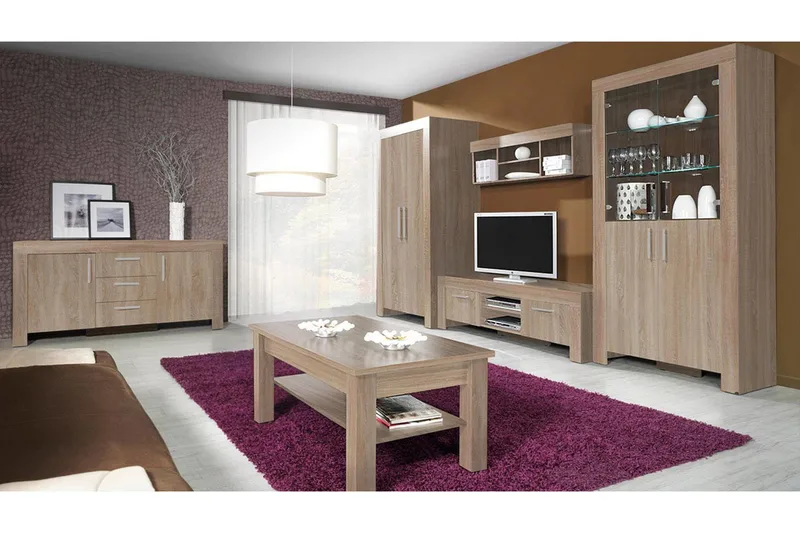 Cezar Vardagsrumsset, Beige/Brun