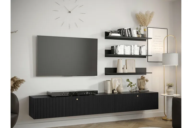 Dunvegan Möbelset För Vardagsrum Black - Möbler - Möbelset - Möbelset för vardagsrum