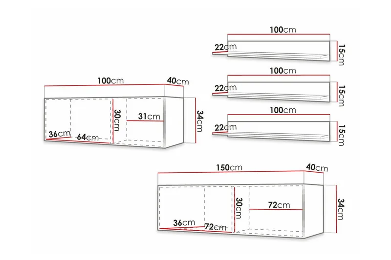 Dunvegan Möbelset För Vardagsrum Black - Möbler - Möbelset - Möbelset för vardagsrum