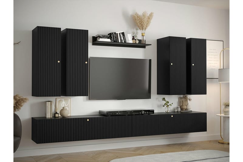 Dunvegan Möbelset För Vardagsrum Black - Möbler - Möbelset - Möbelset för vardagsrum