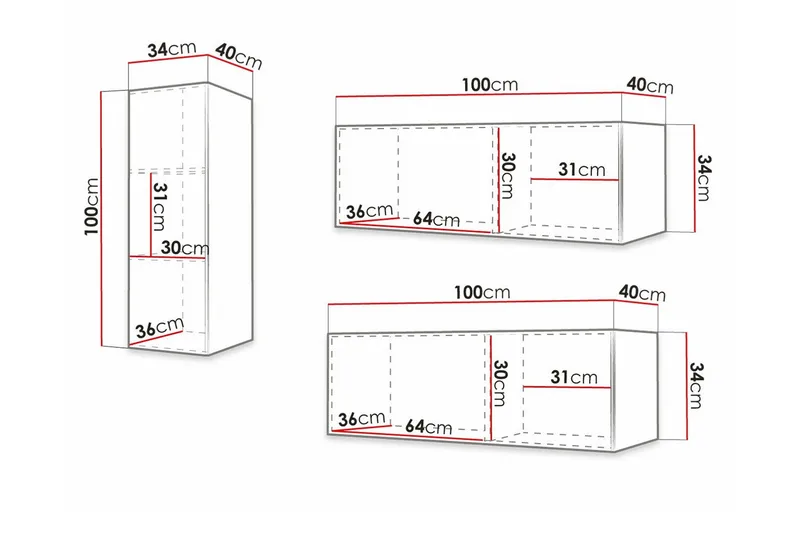 Dunvegan Möbelset För Vardagsrum Black - Möbler - Möbelset - Möbelset för vardagsrum