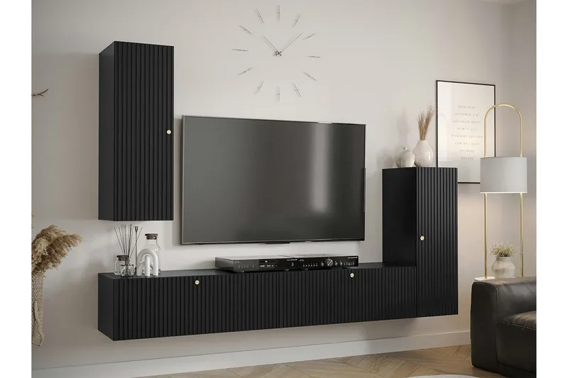 Dunvegan Möbelset För Vardagsrum Black - Möbler - Möbelset - Möbelset för vardagsrum