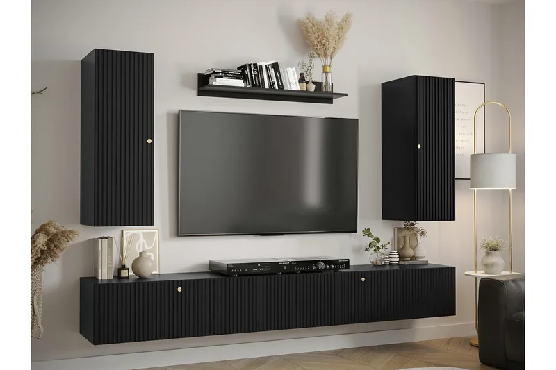 Dunvegan Möbelset För Vardagsrum Black - Möbler - Möbelset - Möbelset för vardagsrum
