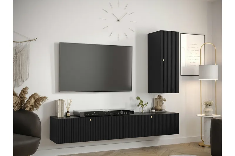 Dunvegan Möbelset För Vardagsrum Black - Möbler - Möbelset - Möbelset för vardagsrum