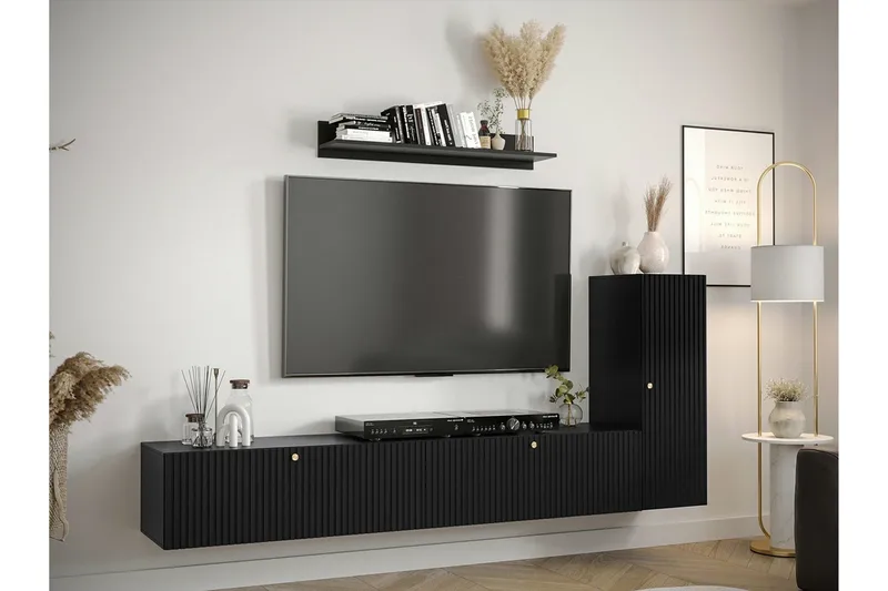 Dunvegan Möbelset För Vardagsrum Black - Möbler - Möbelset - Möbelset för vardagsrum