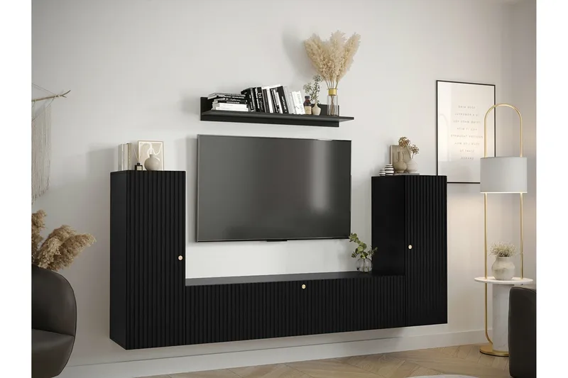 Dunvegan Möbelset För Vardagsrum Black - Möbler - Möbelset - Möbelset för vardagsrum