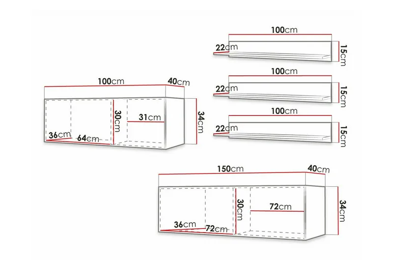 Dunvegan Möbelset För Vardagsrum White - Möbler - Möbelset - Möbelset för vardagsrum