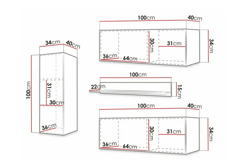 Dunvegan Möbelset För Vardagsrum White - Möbler - Möbelset - Möbelset för vardagsrum