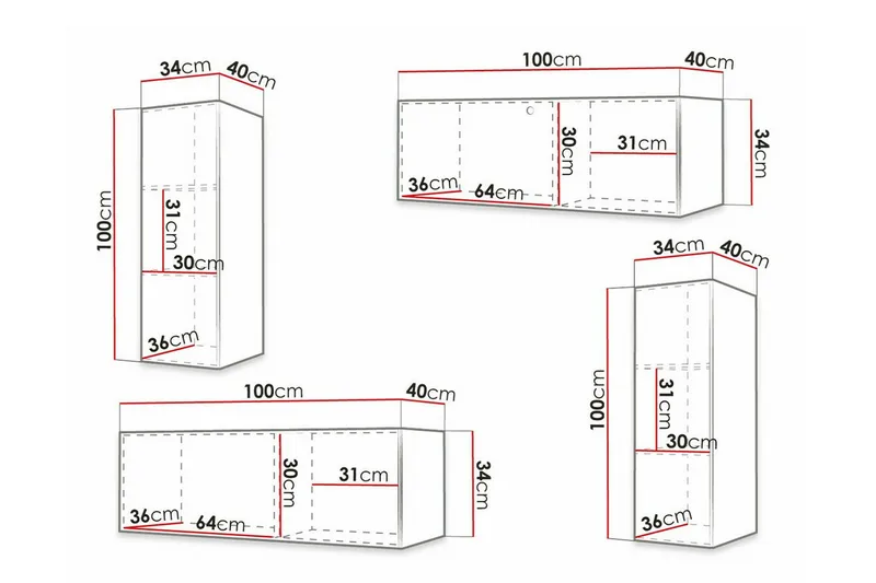 Dunvegan Möbelset För Vardagsrum White - Möbler - Möbelset - Möbelset för vardagsrum