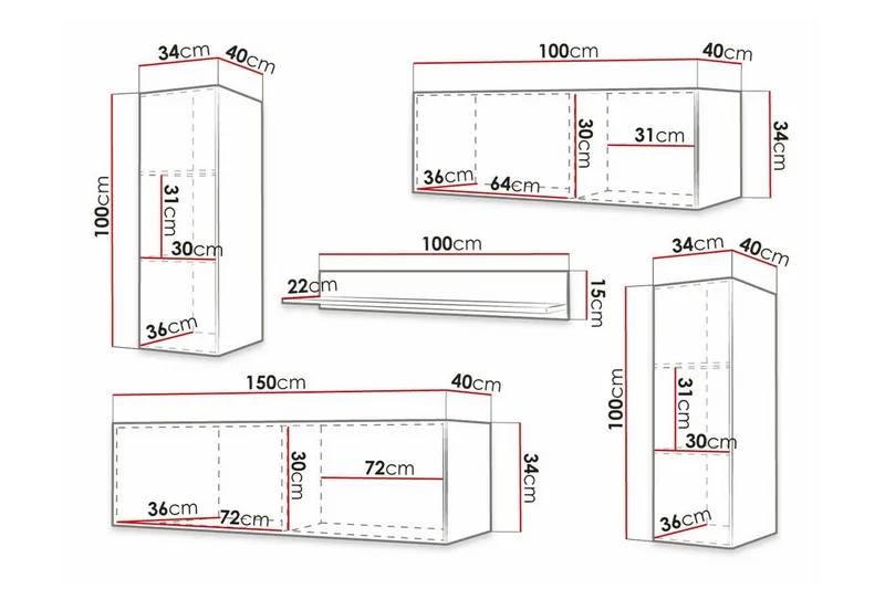 Dunvegan Möbelset För Vardagsrum White - Möbler - Möbelset - Möbelset för vardagsrum