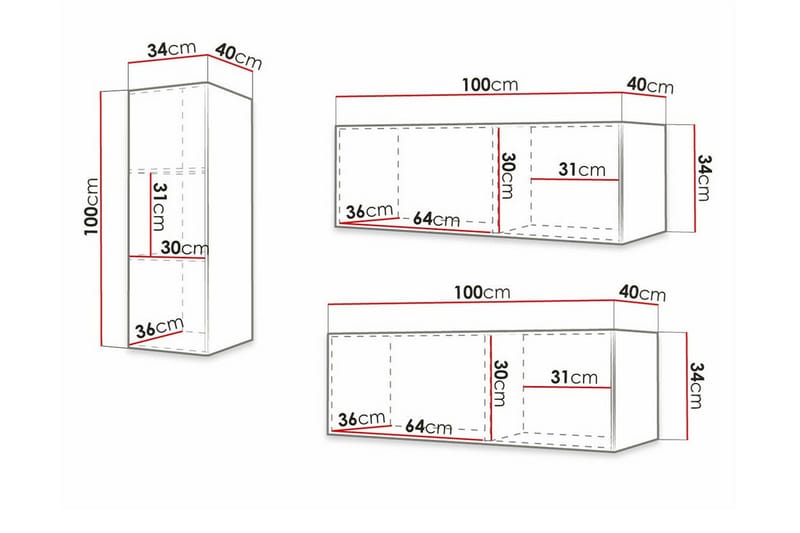 Dunvegan Möbelset För Vardagsrum White - Möbler - Möbelset - Möbelset för vardagsrum