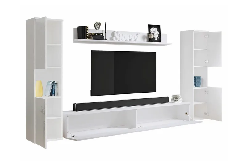 Galbally Möbelset För Vardagsrum - Vit - Möbler - Möbelset - Möbelset för vardagsrum