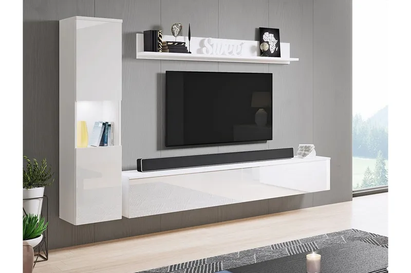 Galbally Möbelset För Vardagsrum White - Möbler - Möbelset - Möbelset för vardagsrum