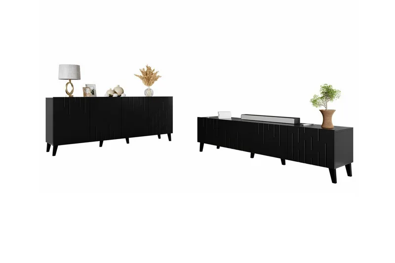 Kintore Möbelset För Vardagsrum NO_BRAND Black, undefined