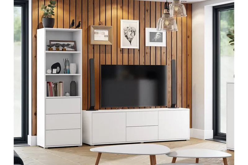 Kintore Möbelset För Vardagsrum White - Möbler - Möbelset - Möbelset för vardagsrum