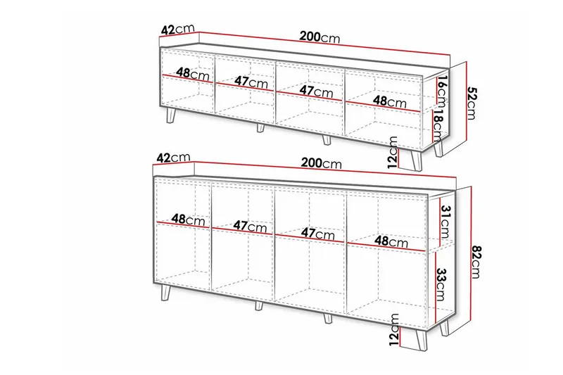 Kintore Möbelset För Vardagsrum White - Möbler - Möbelset - Möbelset för vardagsrum