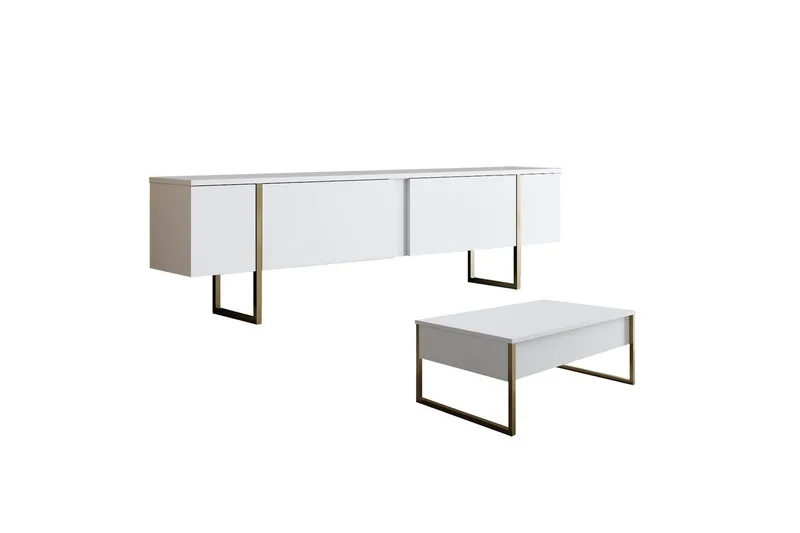 Luxe Möbelset För Vardagsrum - Vit - Möbler - Möbelset - Möbelset för vardagsrum