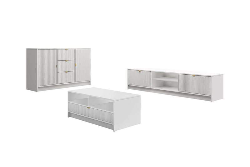 Novaj Möbelset För Vardagsrum, Vit