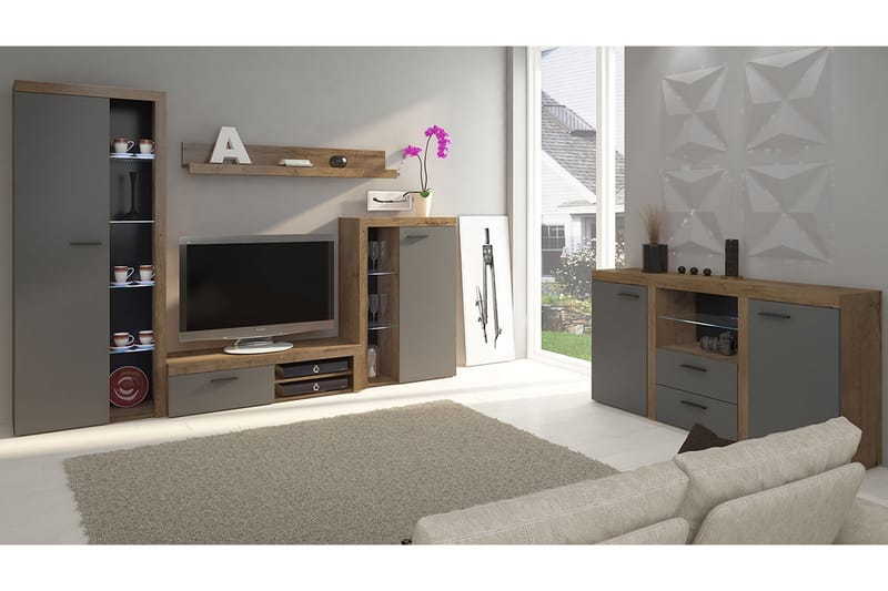 Rumba Vardagsrumsset - Beige/Grå - Möbler - Möbelset - Möbelset för vardagsrum
