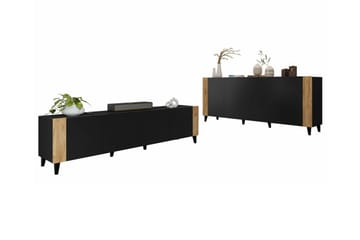 Strontian Möbelset För Vardagsrum Scandinavian Choice Black - Möbler - Möbelset - Möbelset för vardagsrum
