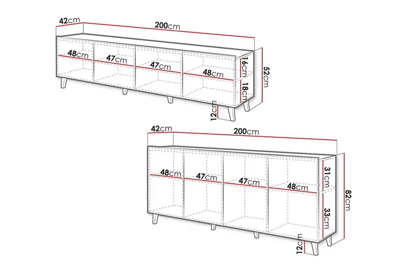 Strontian Möbelset För Vardagsrum Scandinavian Choice Black - Möbler - Möbelset - Möbelset för vardagsrum