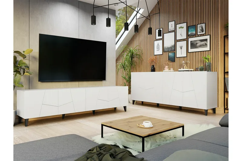 Strontian Möbelset För Vardagsrum Scandinavian Choice White - Möbler - Möbelset - Möbelset för vardagsrum