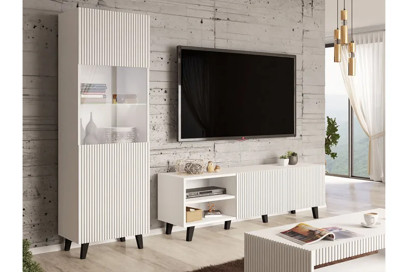 Strontian Möbelset För Vardagsrum Scandinavian Choice White - Möbler - Möbelset - Möbelset för vardagsrum