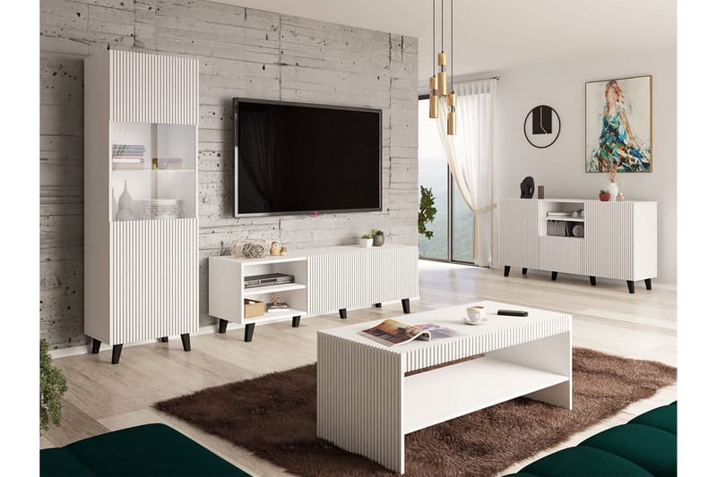 Strontian Möbelset För Vardagsrum Scandinavian Choice White - Möbler - Möbelset - Möbelset för vardagsrum