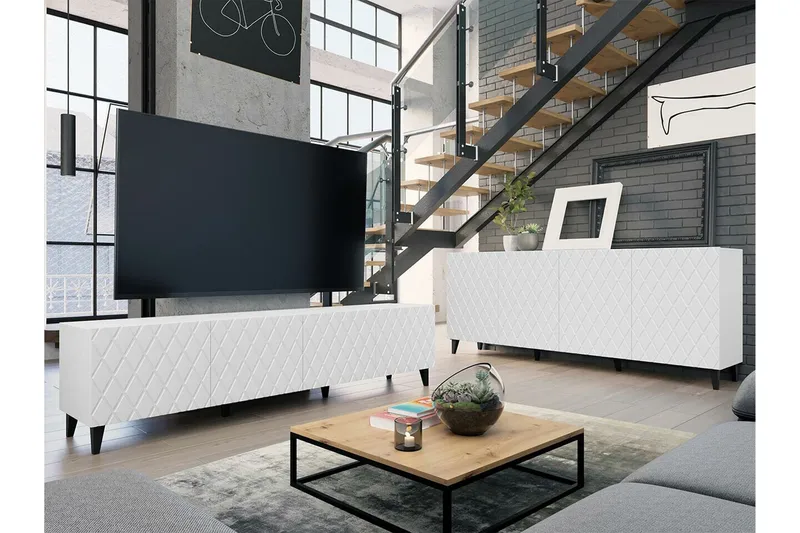 Strontian Möbelset För Vardagsrum Scandinavian Choice White - Möbler - Möbelset - Möbelset för vardagsrum