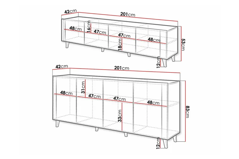 Strontian Möbelset För Vardagsrum Scandinavian Choice White - Möbler - Möbelset - Möbelset för vardagsrum
