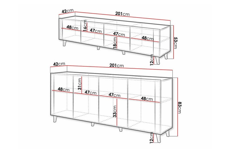 Strontian Möbelset För Vardagsrum Scandinavian Choice White - Möbler - Möbelset - Möbelset för vardagsrum