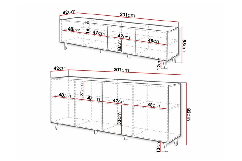 Strontian Möbelset För Vardagsrum Scandinavian Choice White - Möbler - Möbelset - Möbelset för vardagsrum