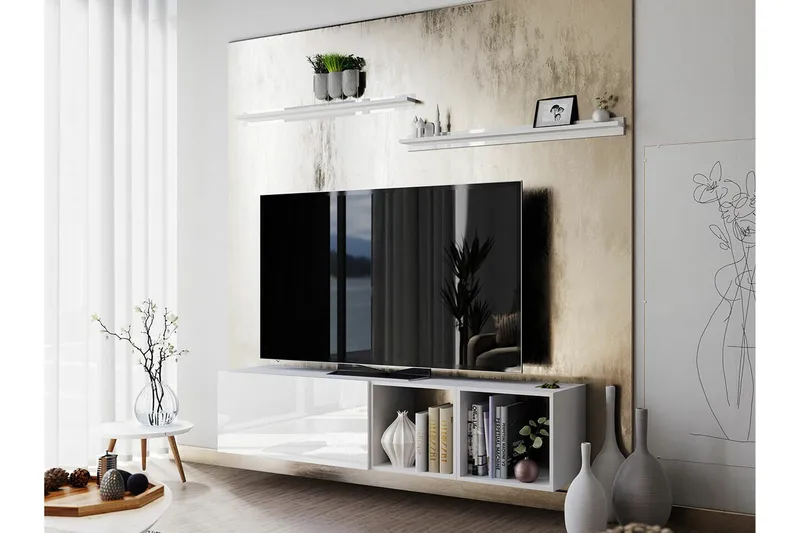 Summerville Möbelset För Vardagsrum White - Möbler - Möbelset - Möbelset för vardagsrum