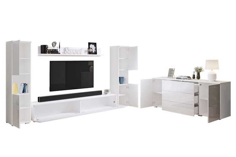 Valga Möbelset För Vardagsrum Natur|Vit - Natur/Vit - Möbler - Möbelset - Möbelset för vardagsrum