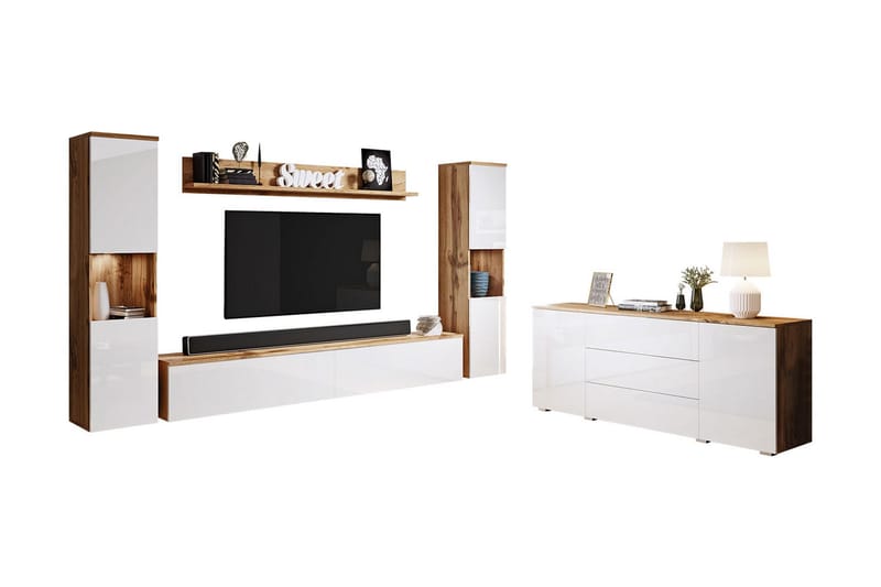 Valga Möbelset För Vardagsrum Natur|Vit - Natur/Vit - Möbler - Möbelset - Möbelset för vardagsrum