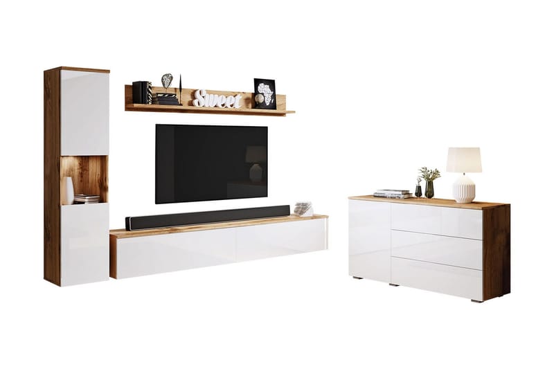 Valga Möbelset För Vardagsrum Natur|Vit - Natur/Vit - Möbler - Möbelset - Möbelset för vardagsrum