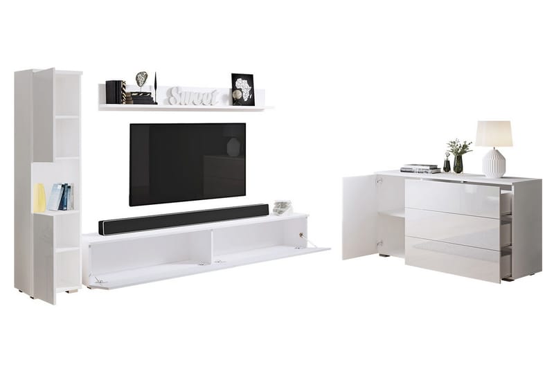 Valga Möbelset För Vardagsrum Vit - Vit - Möbler - Möbelset - Möbelset för vardagsrum