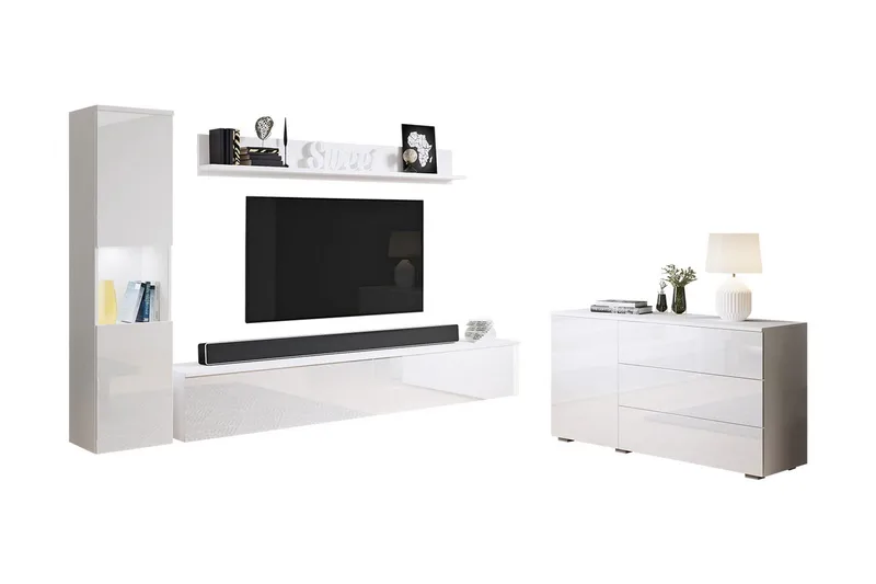 Valga Möbelset För Vardagsrum Vit - Vit - Möbler - Möbelset - Möbelset för vardagsrum