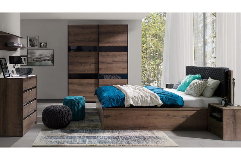 Najera Sovrumsset - Brun - Möbelset för sovrum