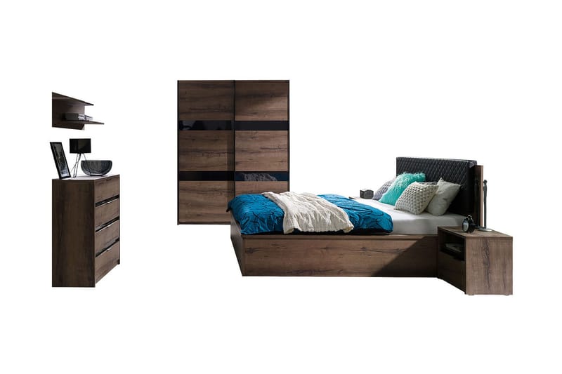 Najera Sovrumsset - Brun - Möbelset för sovrum