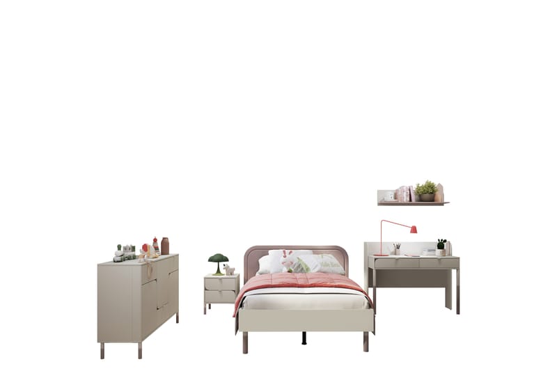 Monfort Möbelset För Sovrum - Beige - Möbler - Möbelset - Möbelset för sovrum