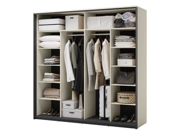Navron Möbelset För Sovrum - Beige/Svart - Möbler - Möbelset - Möbelset för sovrum