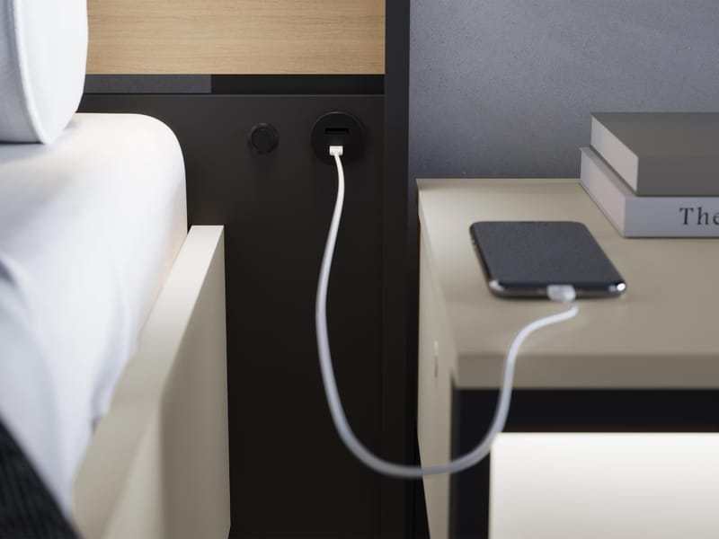 Navron Möbelset För Sovrum - Beige/Svart - Möbler - Möbelset - Möbelset för sovrum