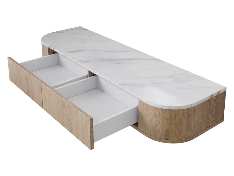 Pantego Sminkbord med spegel 123 cm - brun - Möbler - Bord & matgrupper - Sminkbord & toalettbord