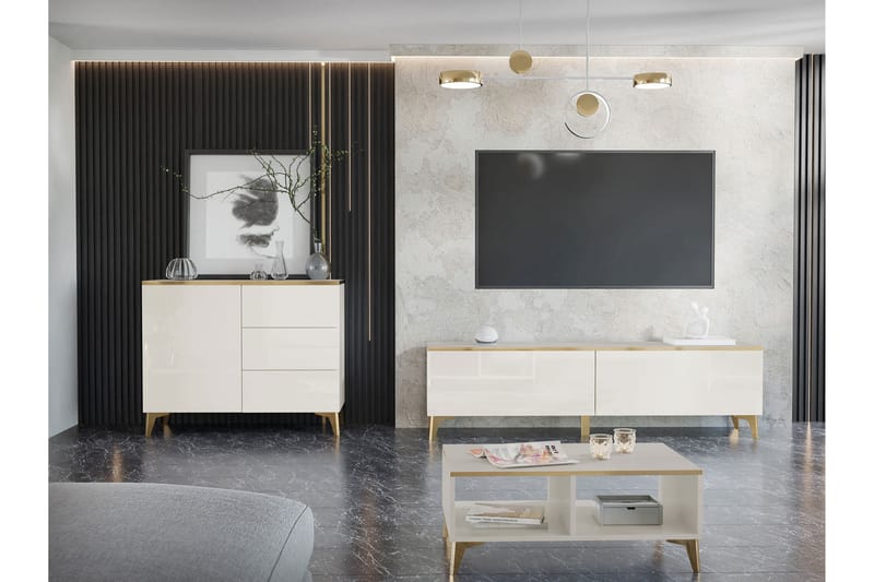 Royston Möbelset För Vardagsrum - Beige - Möbler - Möbelset - Möbelset för vardagsrum